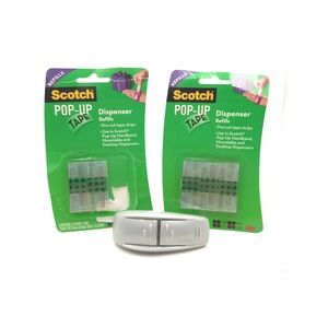 HTF 3M Scotch Pop Up Tape Dispenser Refills 5 Pads 375 Strips Total